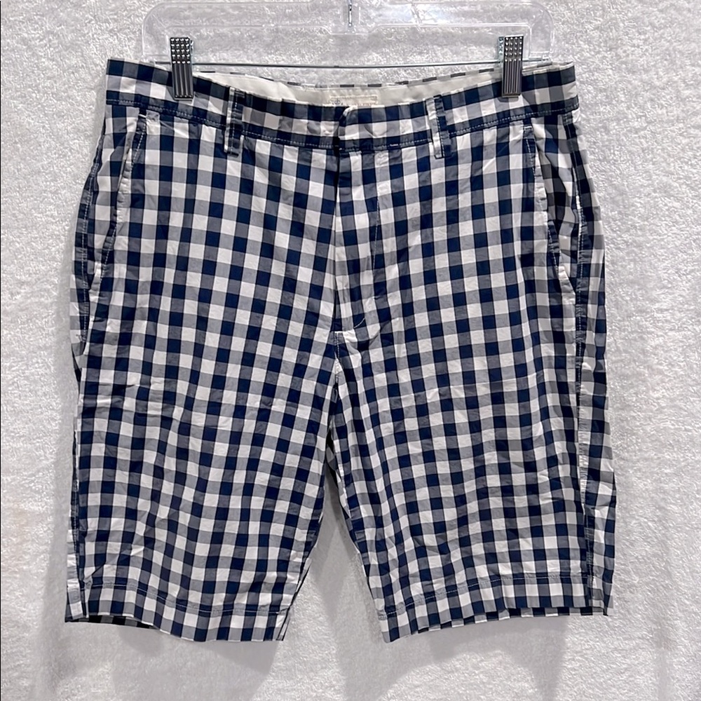 J. Crew Men’s Blue Gingham Shorts - 32